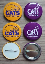 Cats Protection Logo Badges (3 options) Safety pin type/Metal