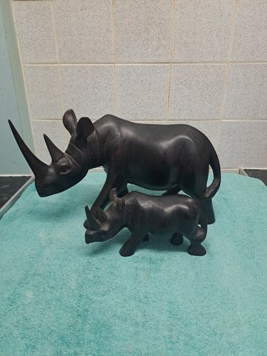 Two vintage hand - two, carved