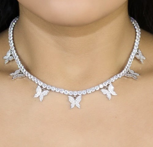 Butterfly tennis chain white - chain,