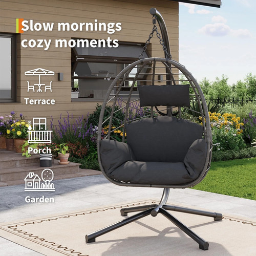 Rattan egg chair swing - egg,