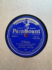 78Rpm, Jazz, Earl Randolph's Orchestra 'Collegiate' US Paramount!