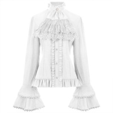 Women Medieval Ruffle Blouse