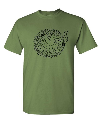 Puffer fish smoking - puffer,