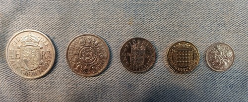 Set five coins from - set, 1957