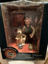 Wallace & Gromit Wesco Vintage 1995 Talking Alarm Clock - Boxed & Working