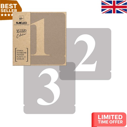 Elegant numerals stencil - 12-pc,