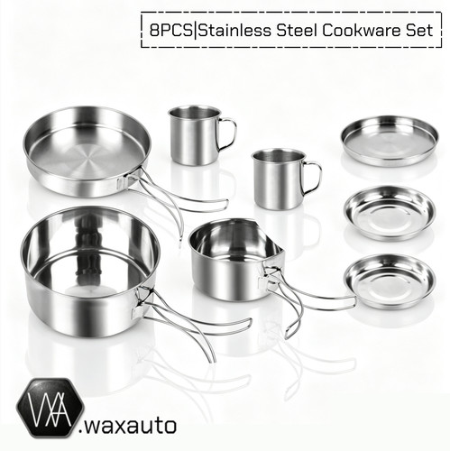 Stainless steel cookware set - stainless,