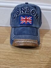 Baseball Cap Hat London Union Jack Mens Adults Britain Team GB Flag Denim Cap. 
