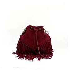 Ladies Soft Real Suede Fringe
