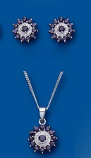 Sapphire and Diamond  Pendant