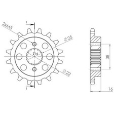 Steel S Pinion P525 D15
