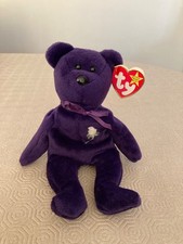 Ty Beanie Babies Princess Diana Bear Purple