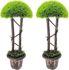 2pcs Artificial Topiary FOR AUCTION Cedar Trees Outdoor Indoor Decoration 80CM