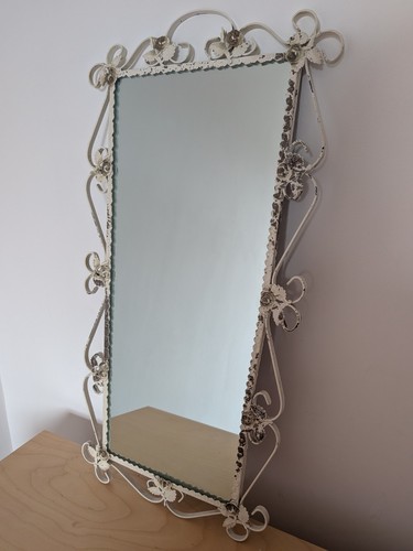 Vintage large white wrought - large,