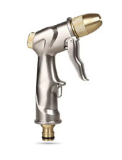 High Pressure Water Spray Metal Gun Brass Nozzle Garden Hose Pipe Lawn Car Wash