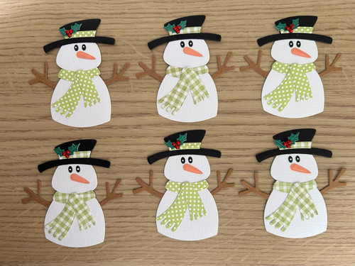 Large christmas snowmen - snowmen, x6