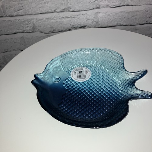 Plate fish decorative blue - plate,