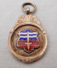 Vintage Bath Domestic Science College Enamel Hallmarked Silver Prize Medal 1932