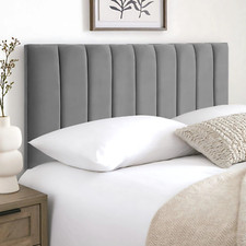 9VP Headboard for Divan Bed Plush Fabric 24" Height All Sizes Bedroom Furniture