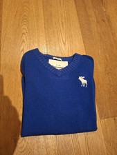 Boys Abercrombie jumper, kids XL (age 13-14), mid blue
