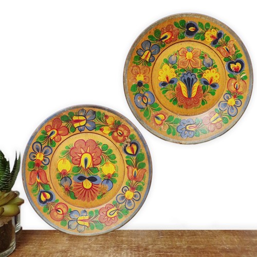 Hand painted wall plates - hand,