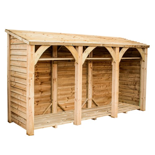 Wooden log store bradgate - log,