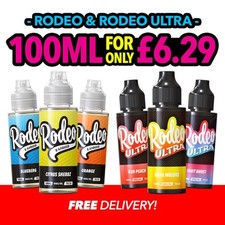 Rodeo & Rodeo Ultra | 100ml Vape Liquid |  Vape Juice | No Nicotine | E-Cig