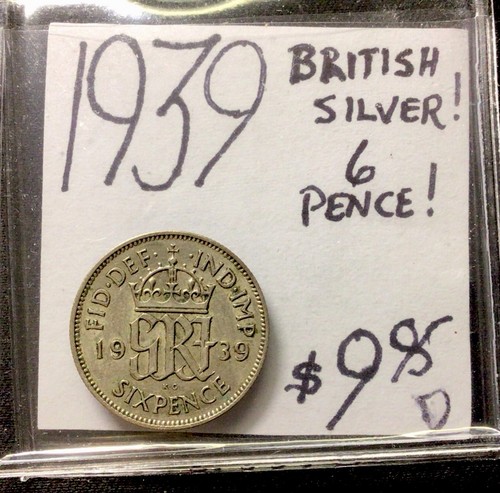 1939 british silver pence - british, silver!