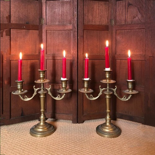 Pair victorian english - pair, brass