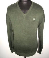 LACOSTE Golf WOOL Knit JUMPER PULLOVER SWEATER Top 6 XL Green STRETCH SWEATSHIRT
