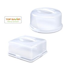 Plastic Cake Storage Box Container Cupcake Clear Carrier with Lockable Lid Boxes