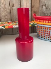 VINTAGE HABITAT MID CENTURY RETRO RED CASED ART GLASS VASE 39CM HIGH