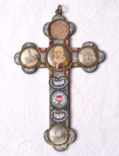 Micro mosaic crucifix cross - crucifix,
