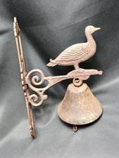 Vintage Cast Iron Duck Dinner Bell Door Bell Possibly Antique Heavy 