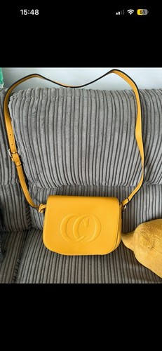 Mustard yellow satchel handbag - mustard,