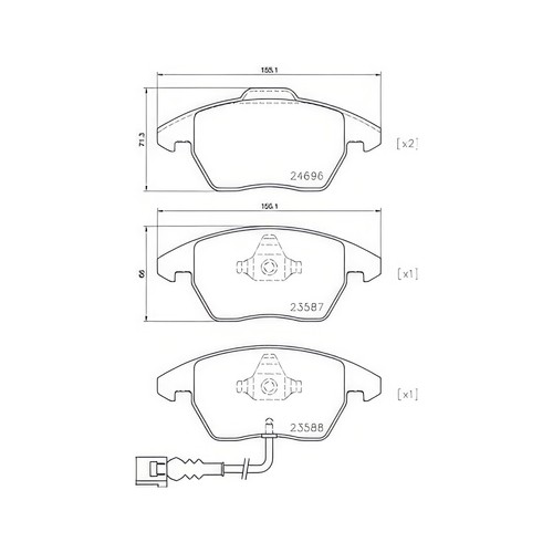 Brembo p85146 brake pad - brake, set