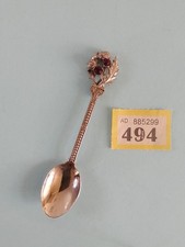 Souvenir Collector Spoon   Scottish Thistle Model On Top   Silver Plated