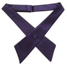 Unisex Cross Over Bowtie Mens Necktie Cravat Pre Tied Adjustable bow tie Satin