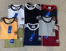 ADIDAS BRAND NEW THREE STRIPES PLAIN ORIGINALS SHORT SLEEVE T-SHIRT