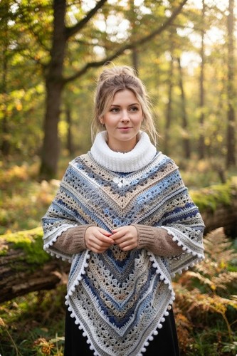 Crochet poncho handmade - poncho,,
