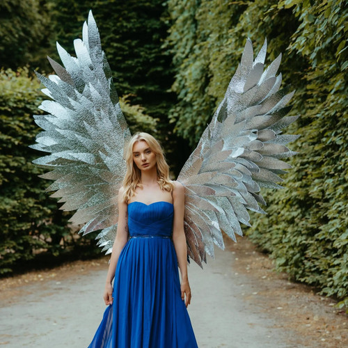 Large silver wings - ,