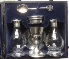 Vintage Sterling Silver 6 Piece Travelling Holy Communion Set (ARM c. 1950)