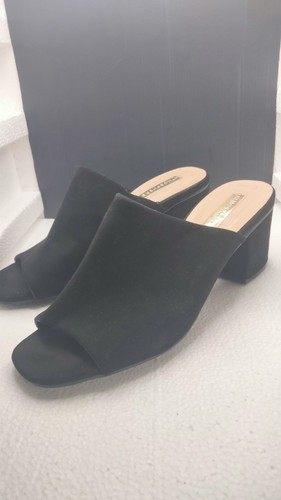 Black suede block - block, peep