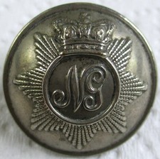 Victorian UK Army:"NORTH GLOUCESTERSHIRE MILITIA BUTTON"(Large, 25mm, 1850s, NG)
