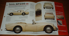 1959 DAIMLER SP250 SPEC SHEET