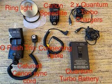 STUDIO SET UP: Quantum Turbo Battery, Chargers, Ring light, Hot Shoe & Speedlite