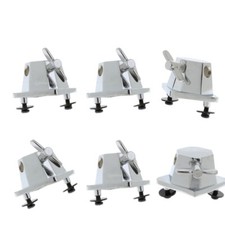 6 Pieces Chrome Floor Tom Drum