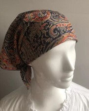 Handmade Bandanna , Retro Head Scarf, Vintage Style Square Scarf Liberty Cotton