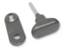 Henderson Garage Door Handle & Facia Plate Premier Anthracite 69.5mm Shaft 