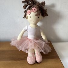 Cath Kidston Kids Ballerina Brunette Ragdoll Rag Doll Soft Plush - vgc